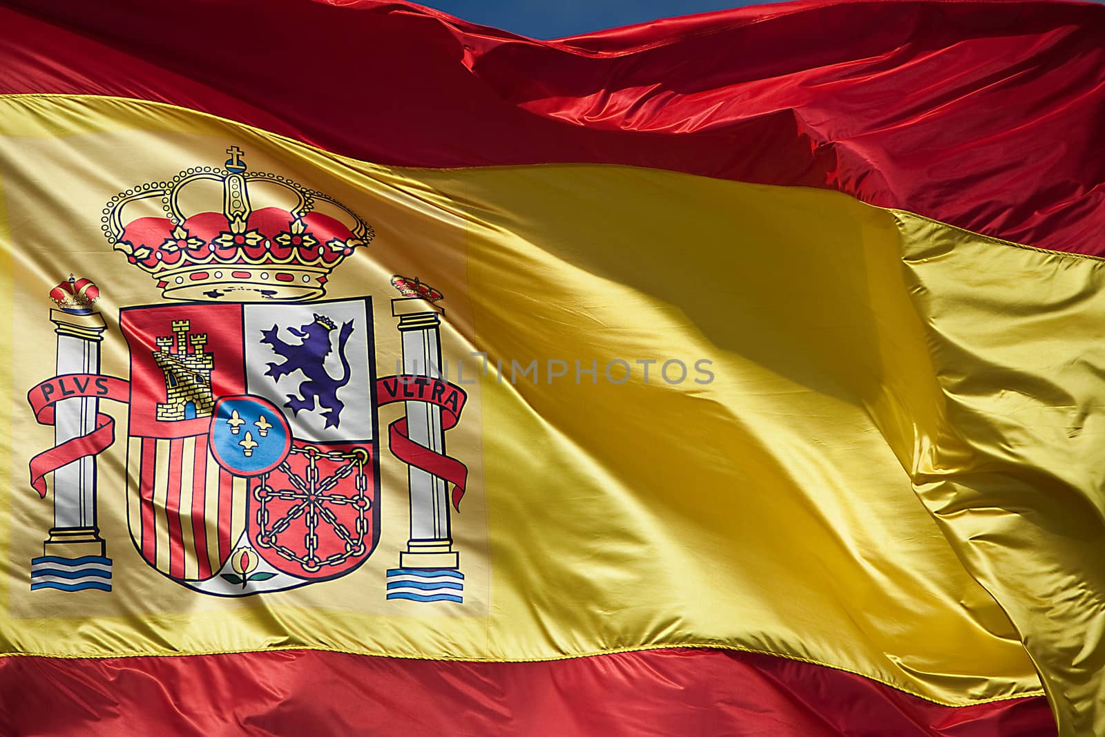 The Spanish national flag in the sky, Spain