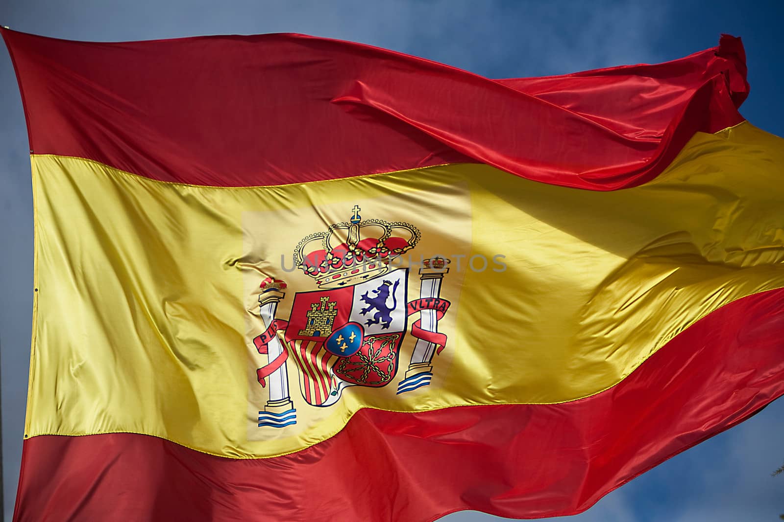 The Spanish national flag in the sky, Spain