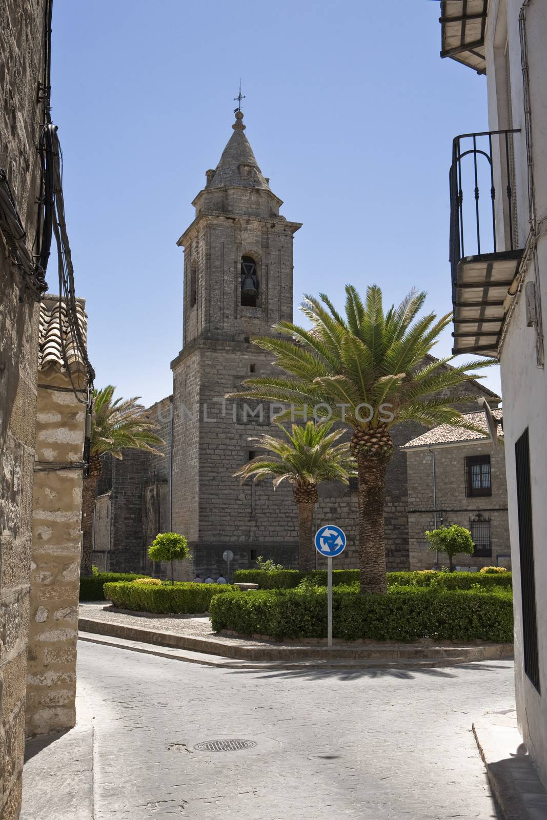 Square of Church of Santa Maria, Sabiote, Jaen province, Andalusia, Spain