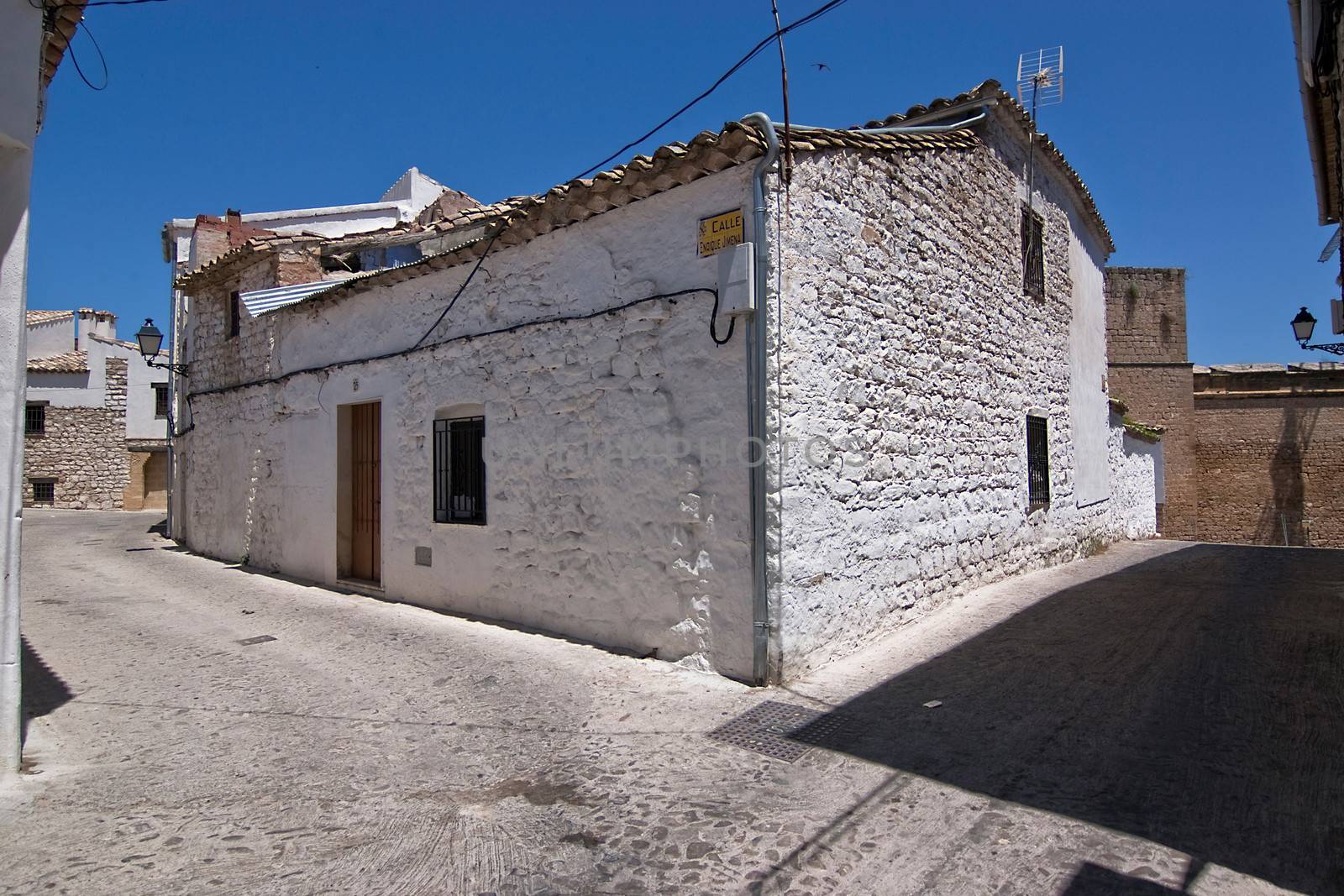 Corner between two streets, Sabiote, Jaen province, Andalusia, Spain