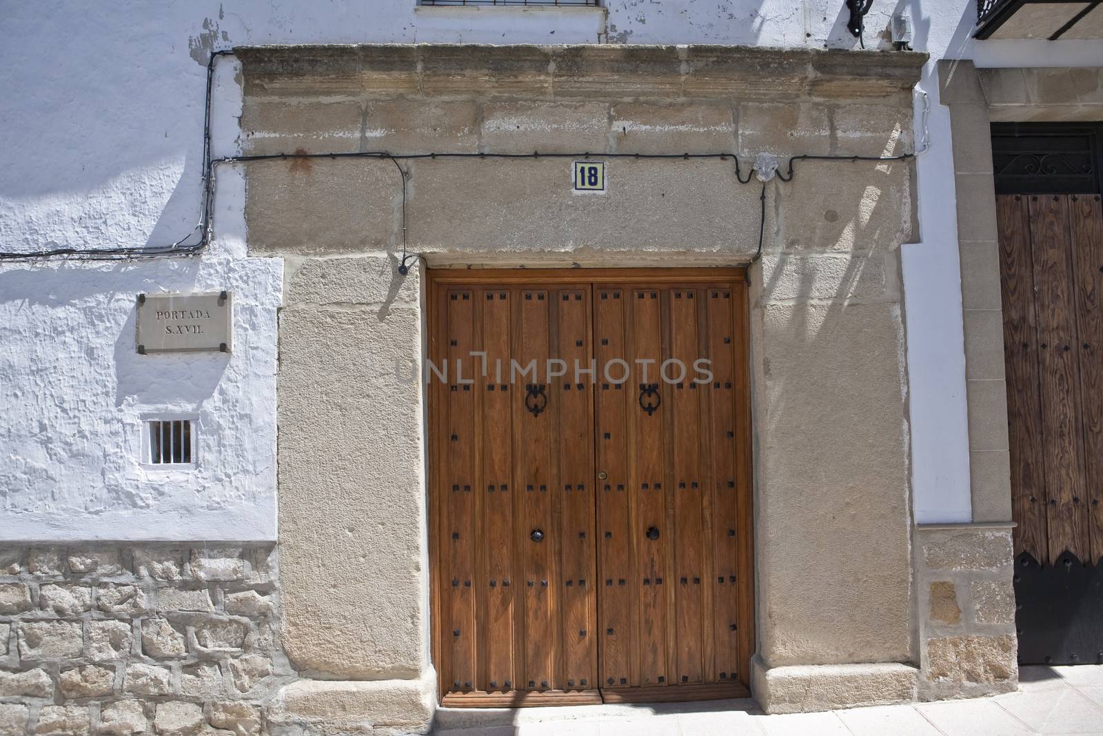 Home 16th century,main facade, Sabiote, Jaen province, Andalusia, Spain