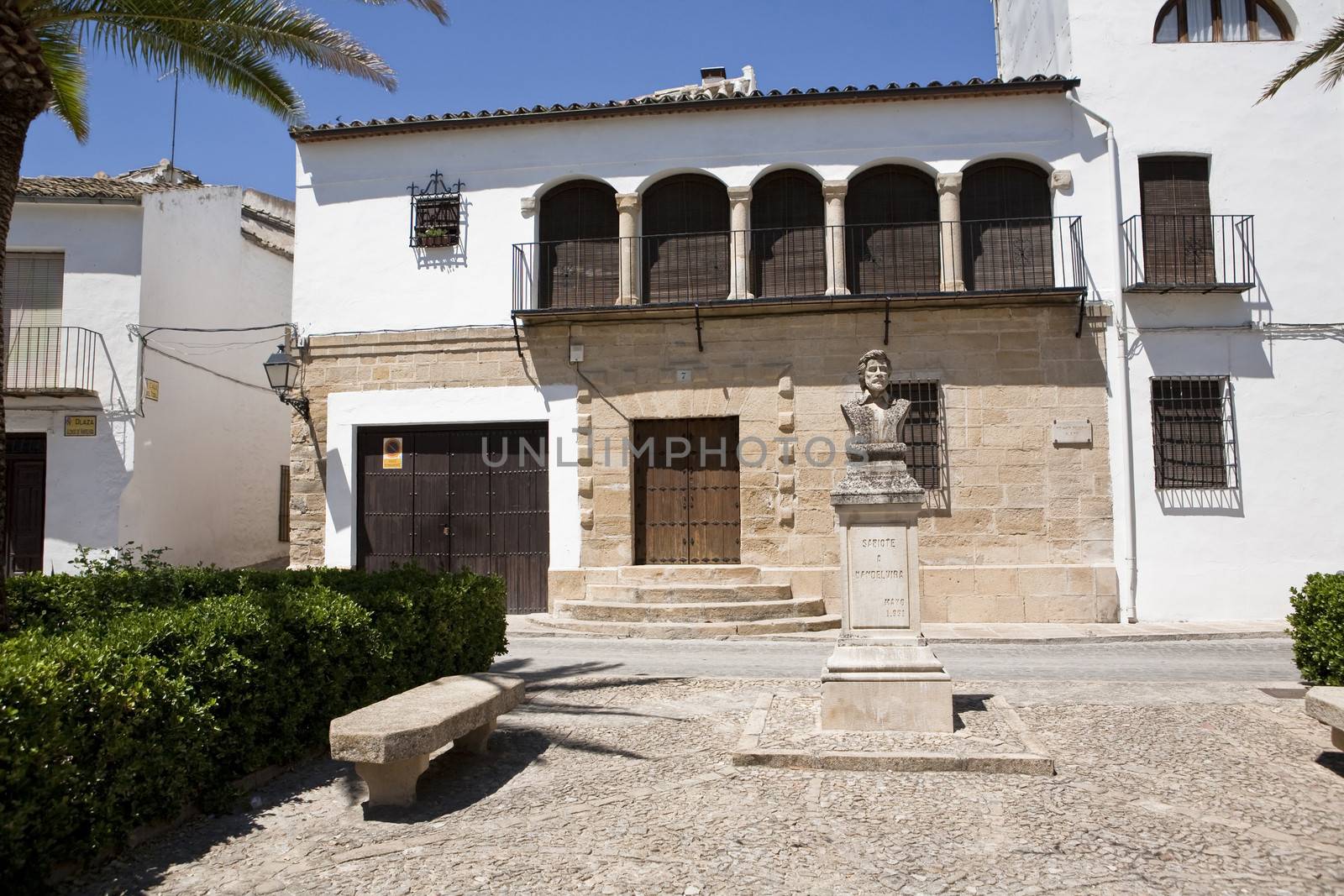 Square of Sabiote, Sculpture of Vandelvira, Sabiote, Jaen province, Andalusia, Spain