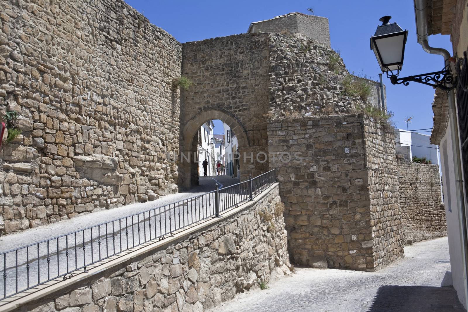 Mudejar door in the arabic wall, Sabiote, Jaen province, Andalusia, Spain