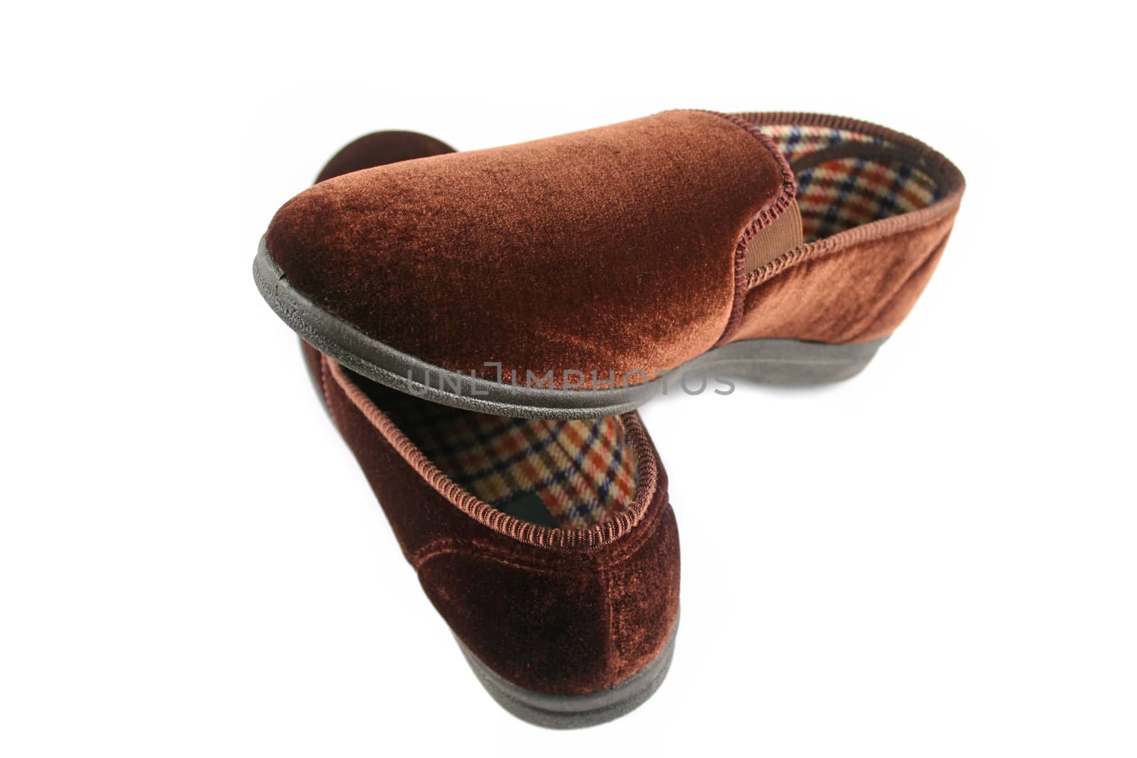 A pair of warm and comfy mens slippers.