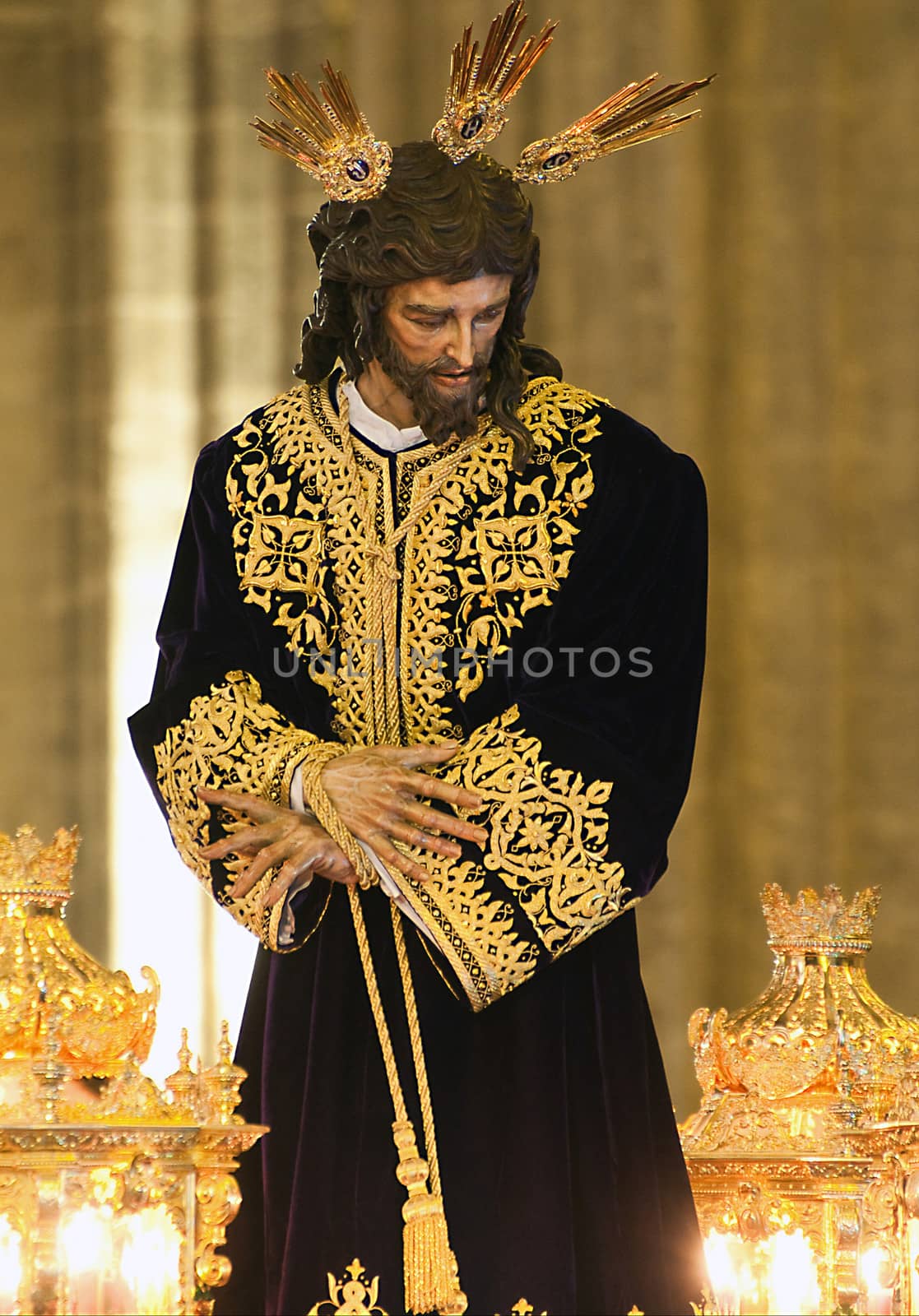 The Pontifical and Royal Brotherhood of the Blessed Sacrament and Confraternity of Nazarenes from Our Father Jesus in his sovereign power to Caiaphas, San Gonzalo, Triana, Seville, Spain