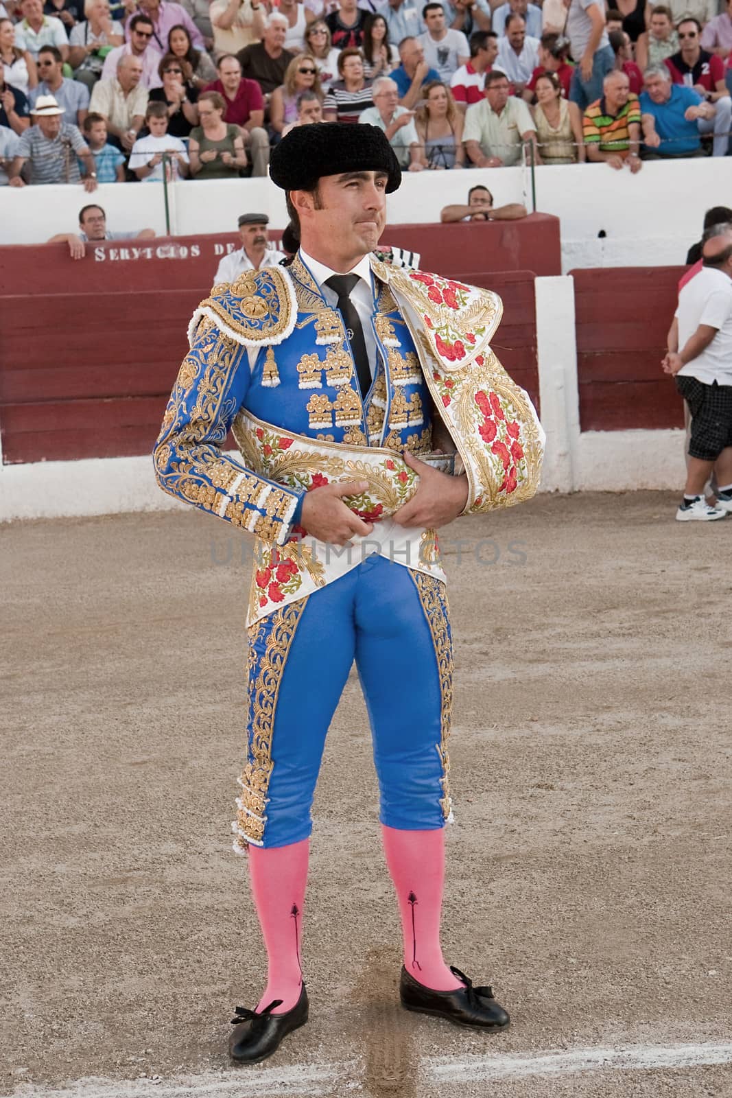 The Spanish Bullfighter El Fandi initiating the paseillo in the plaza de toros in Linares, Jaen province, Spain 29 august 2011