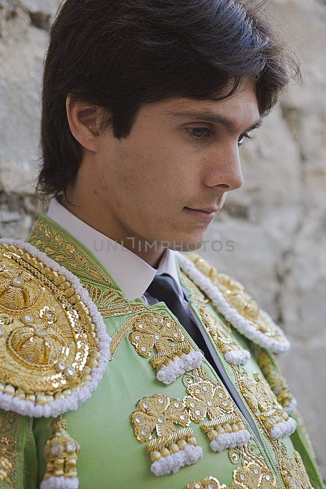 The bullfighter french Sebastian Castella waiting for the exit in the alley from the bullring of Villanueva del arzobispo, province of Jaen, Spain. 12 september 2008