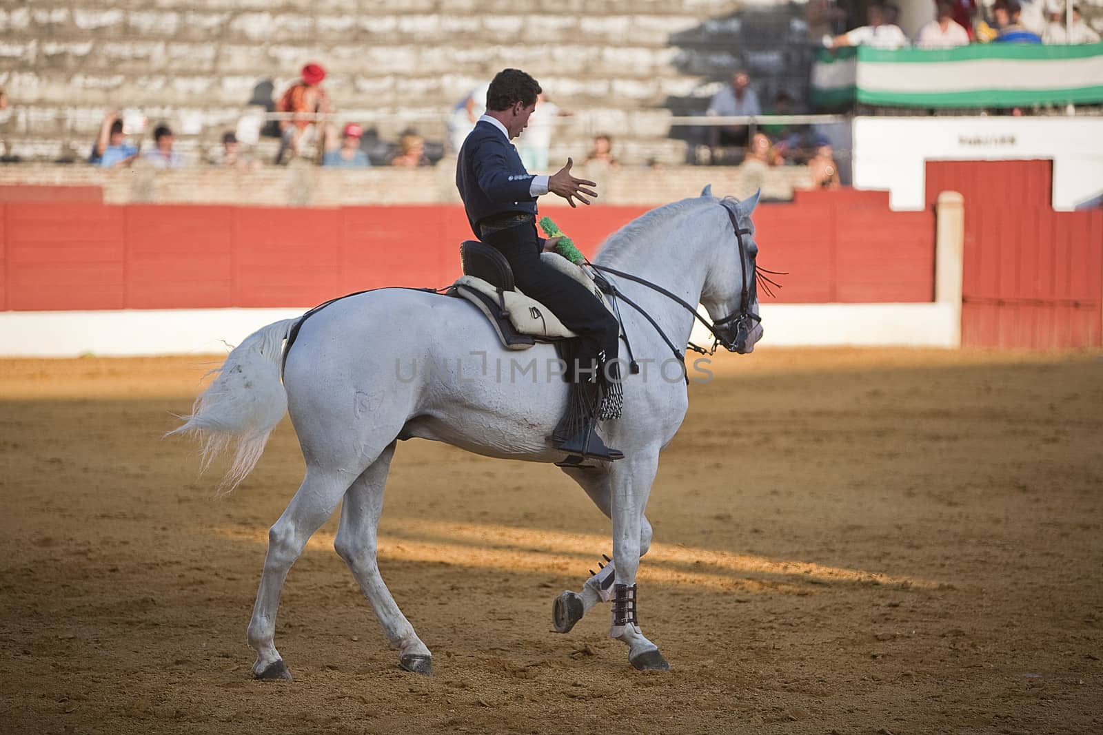 Leonardo Hernandez, bullfighter on horseback spanish, Baeza, Jaen province, Spain, 14 august 2009