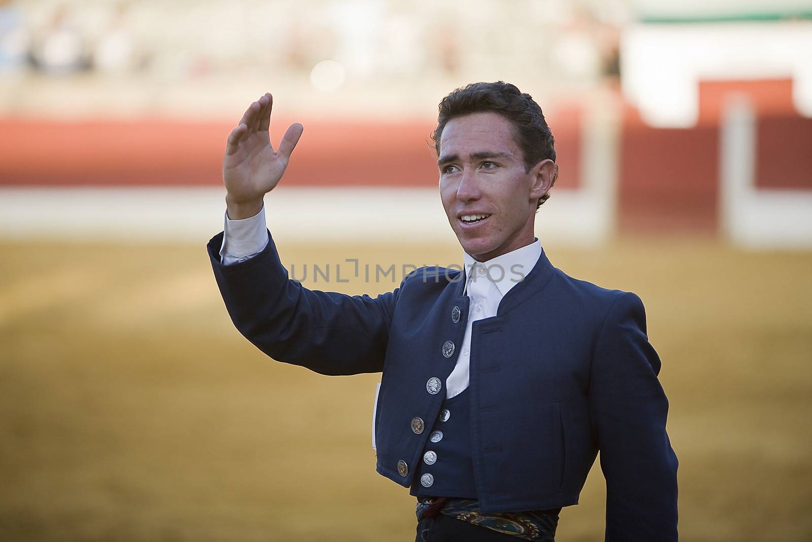 Leonardo Hernandez, bullfighter on horseback spanish, Baeza, Jaen province, Spain, 14 august 2009