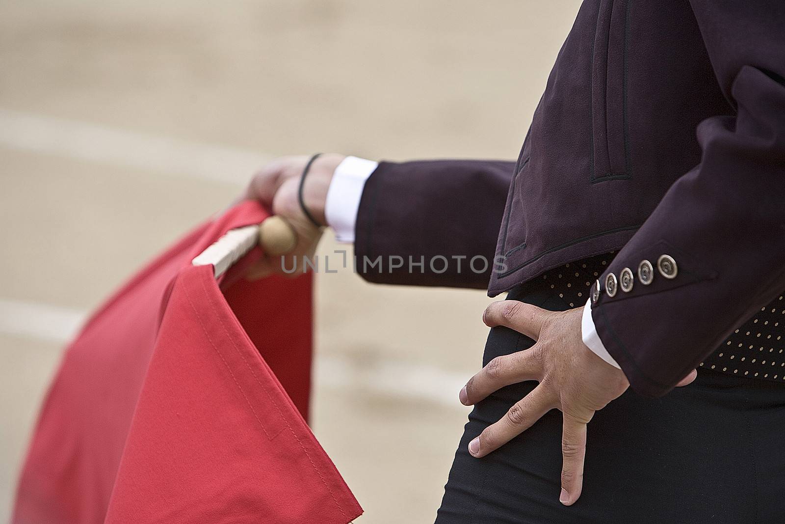 Bullfighter with the Cape in the Bullfight, Spain