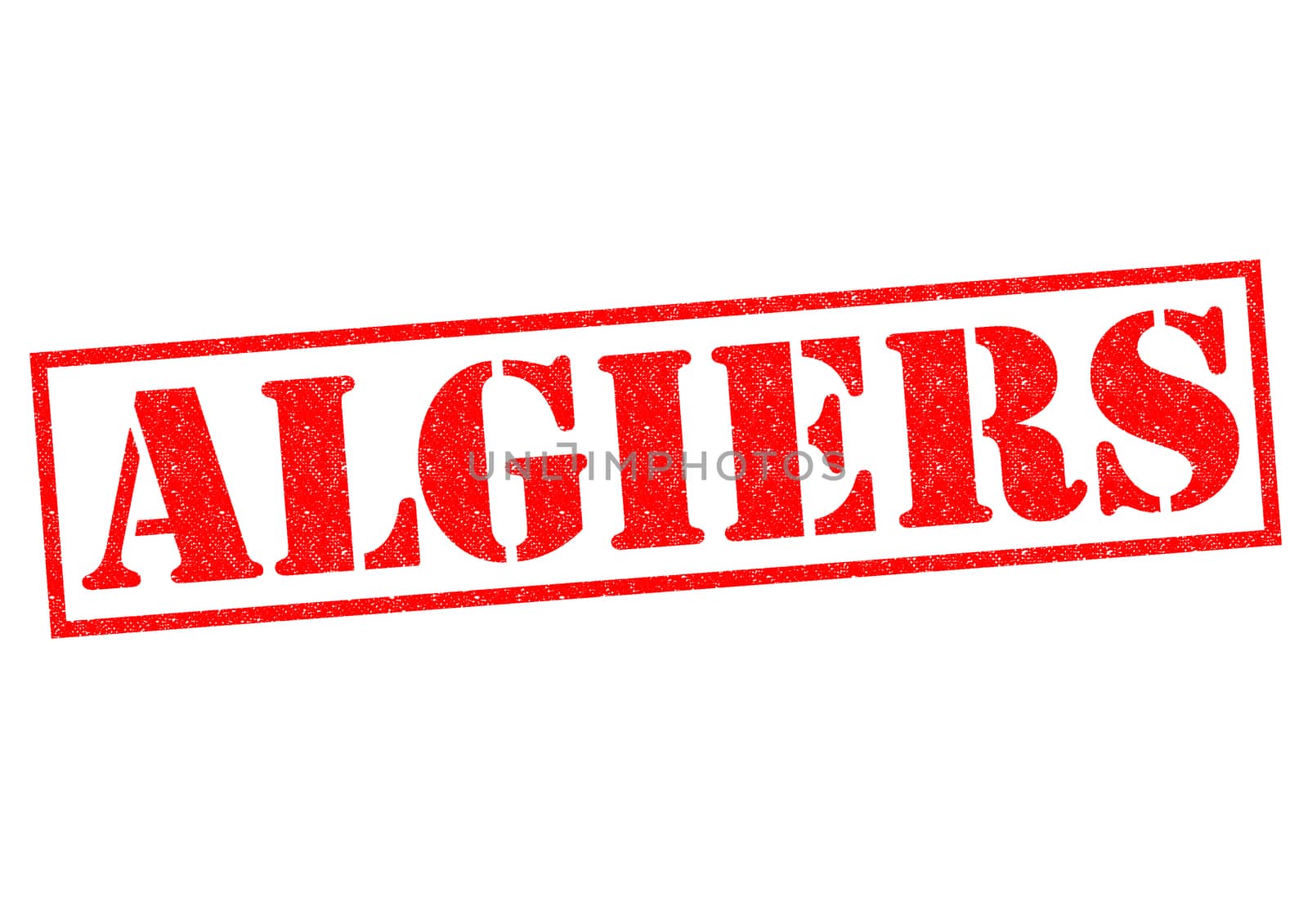 ALGIERS (capital of Algeria) Rubber Stamp over a white background.