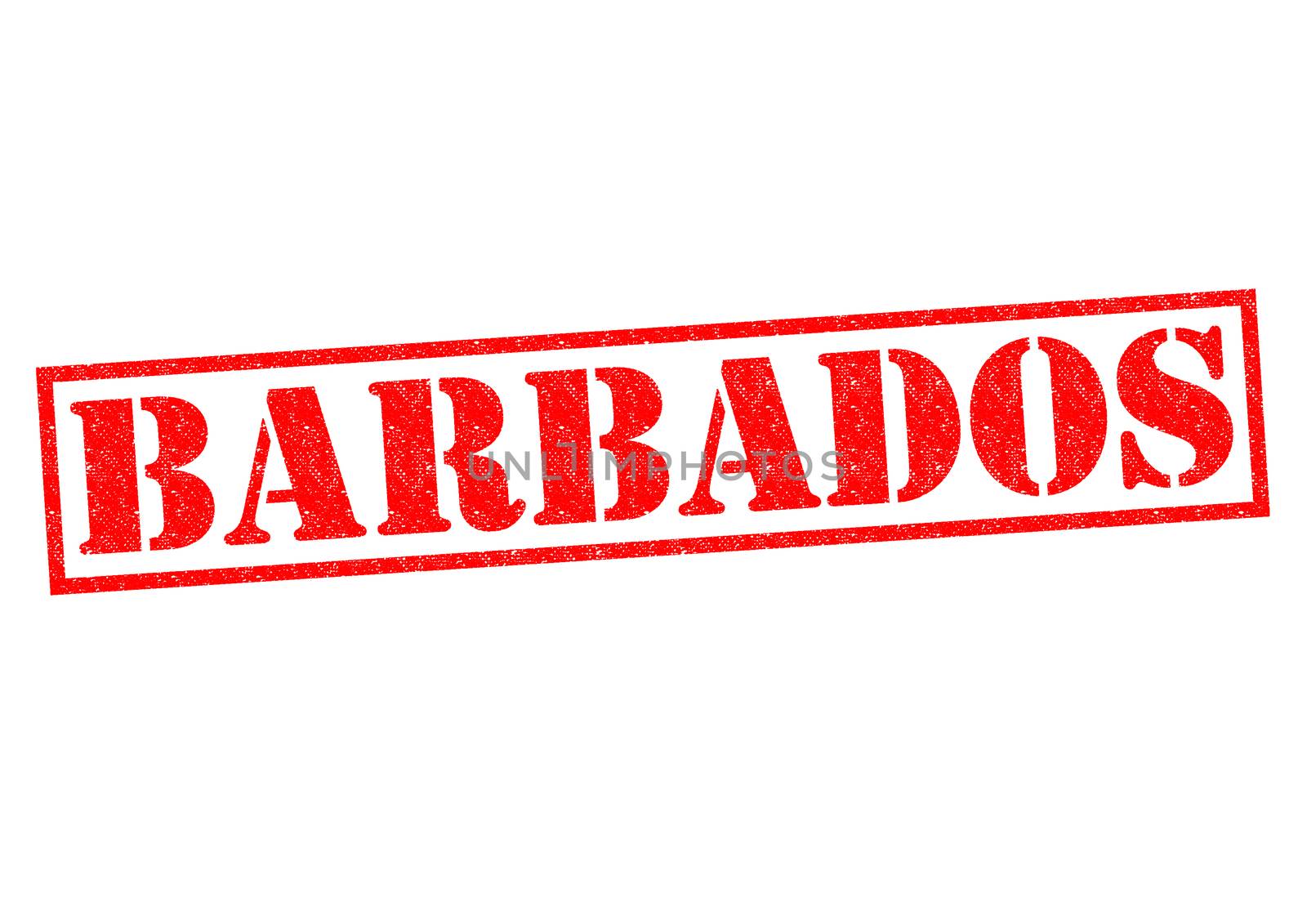 BARBADOS Rubber Stamp over a white background.