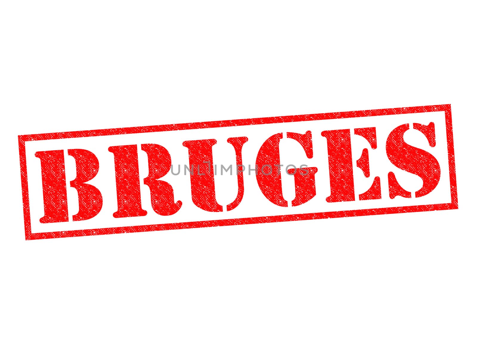 BRUGES Rubber Stamp over a white background.