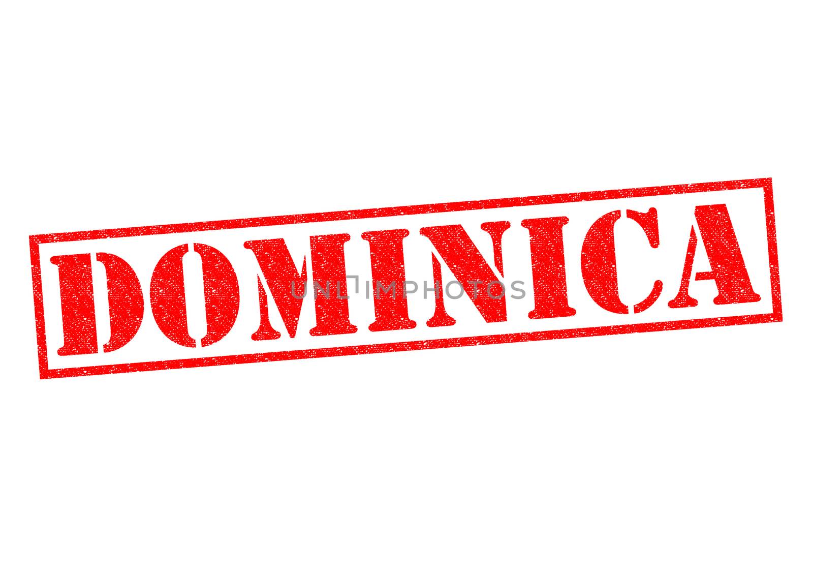 DOMINICA Rubber Stamp over a white background.