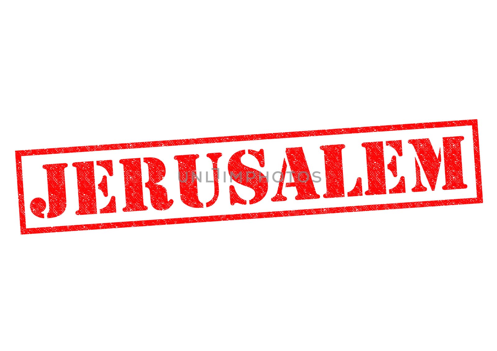 JERUSALEM Rubber Stamp over a white background.