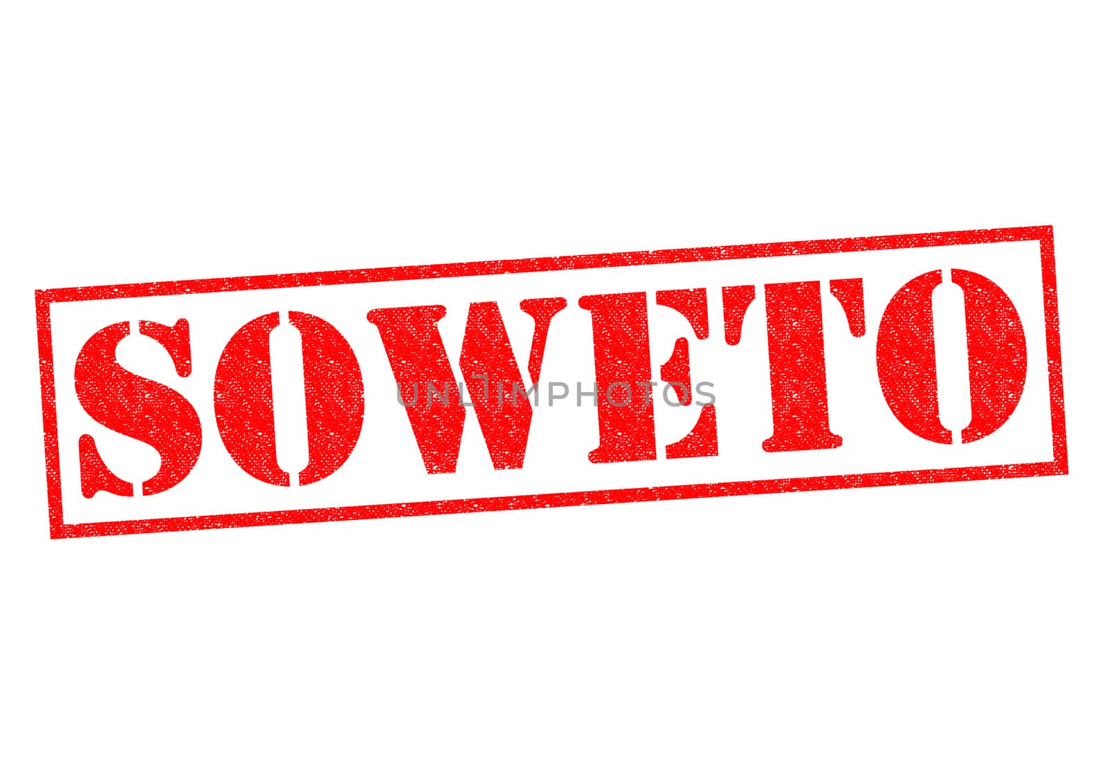 SOWETO (South Africa) Rubber stamp over a white background.