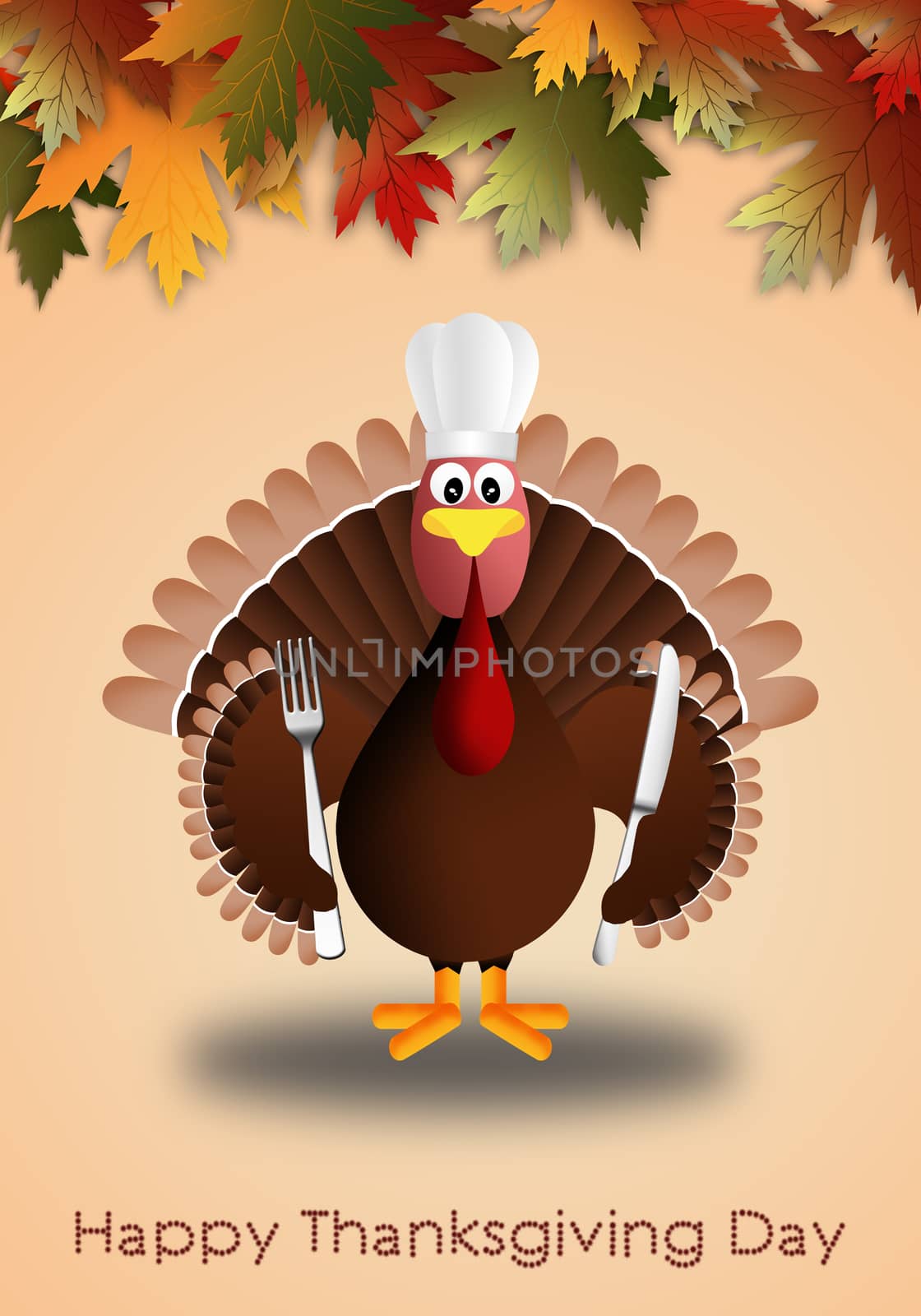 illustration of a turkey for Thanksgiving