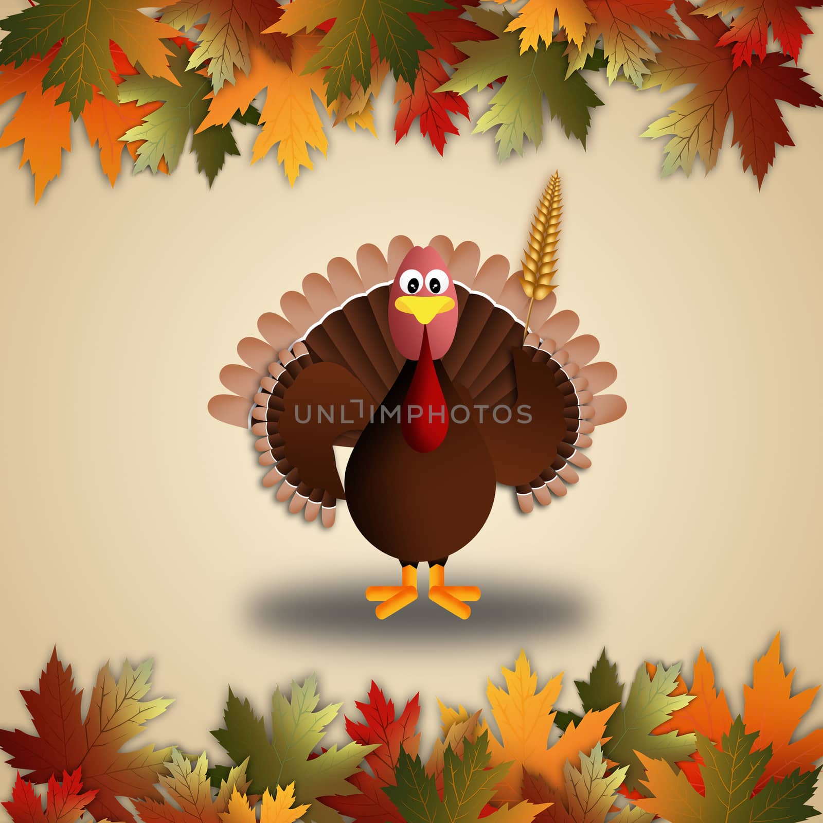 illustration of a turkey for Thanksgiving