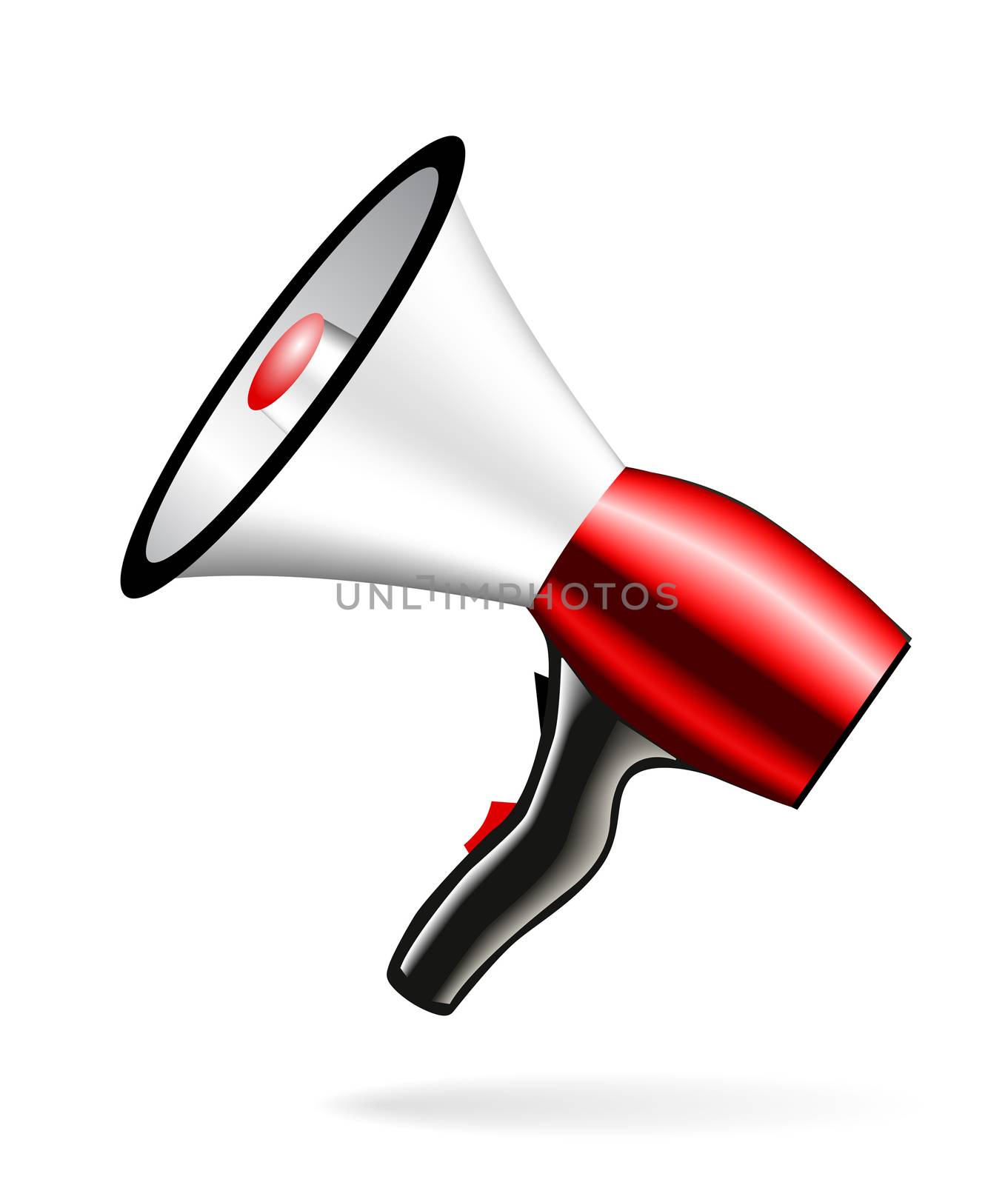 Loudspeaker or megaphone icon isolated on white background.