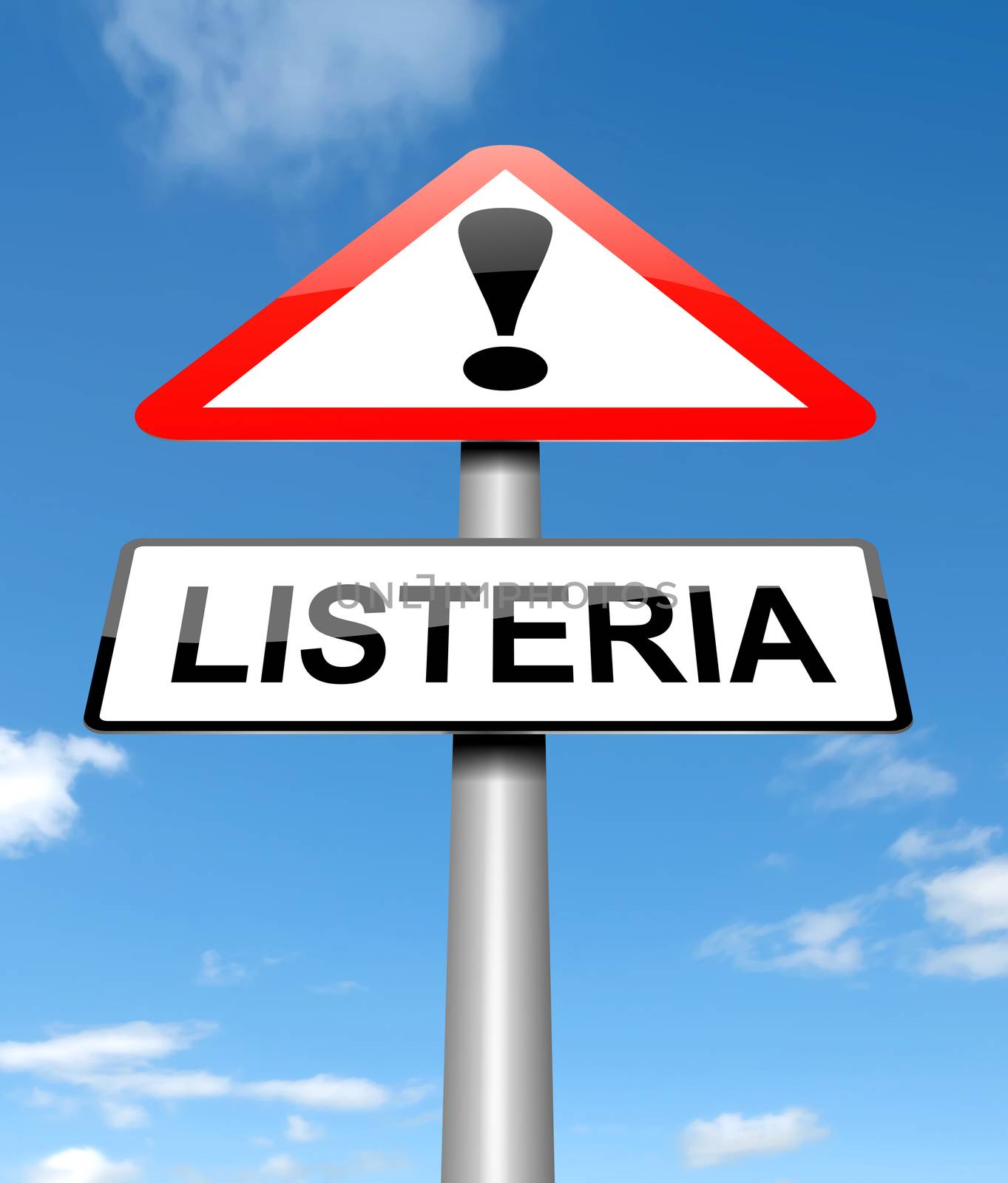 Illustration depicting a sign with a Listeria concept.