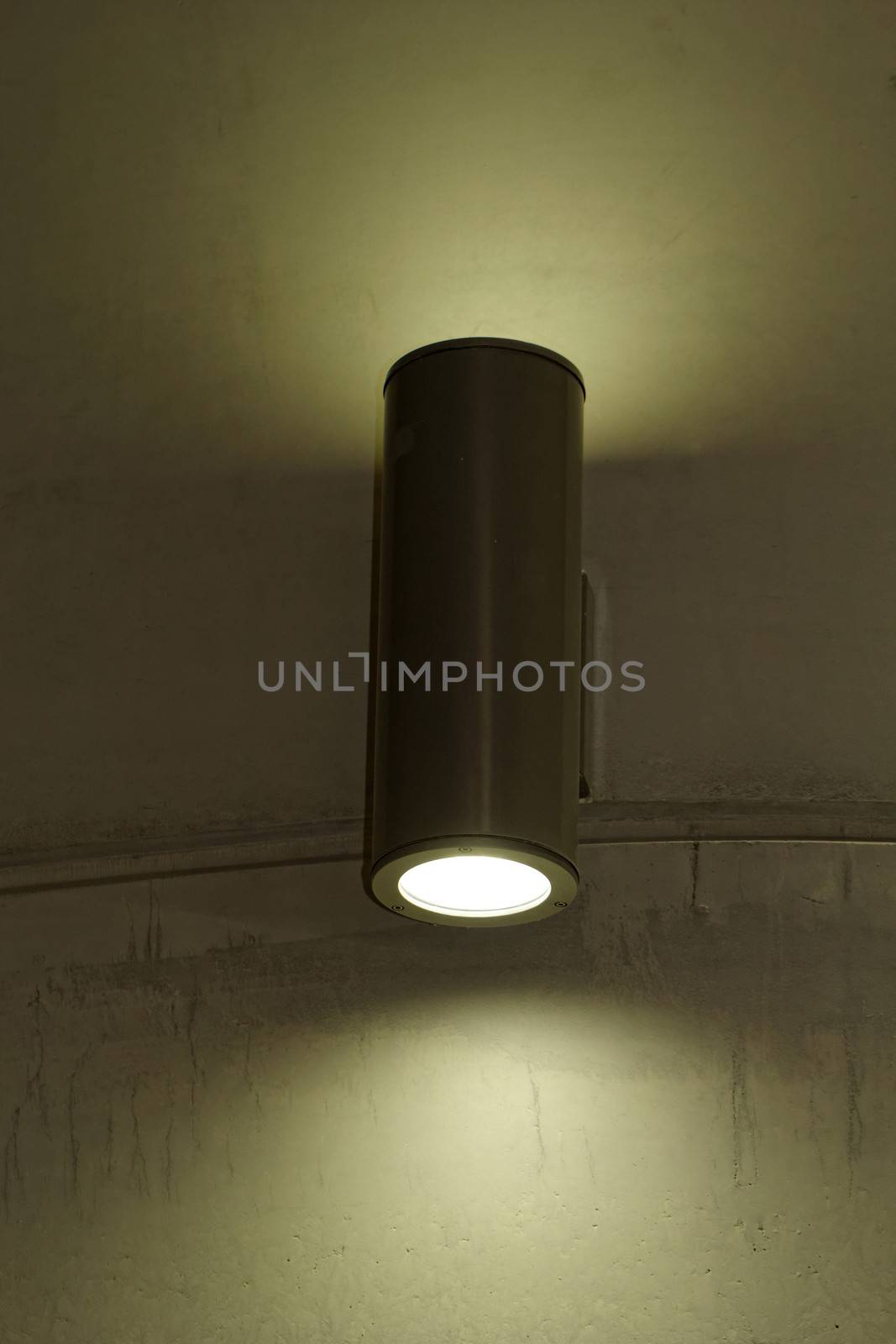 designer lamp on the wall with soft light