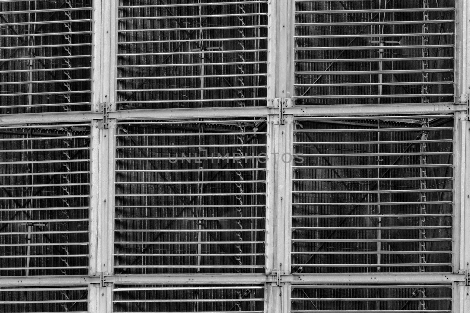 Details of a huge cooling towers of a power plant (cooling fins)