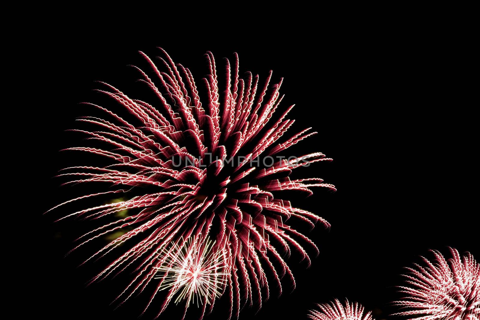 beauty colorful Fireworks Against a Black Sky