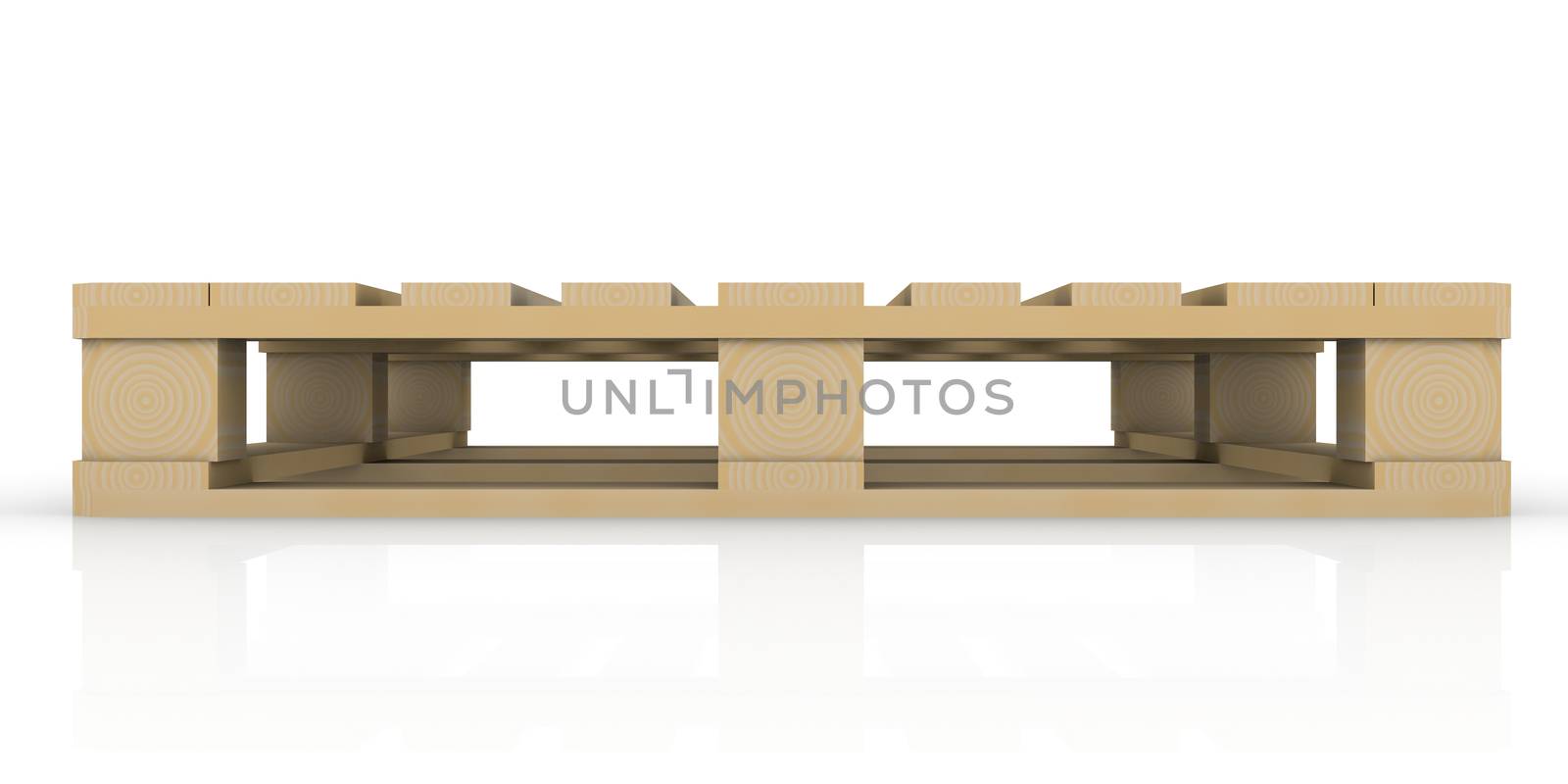 Wooden pallet. Isolated render on a white background