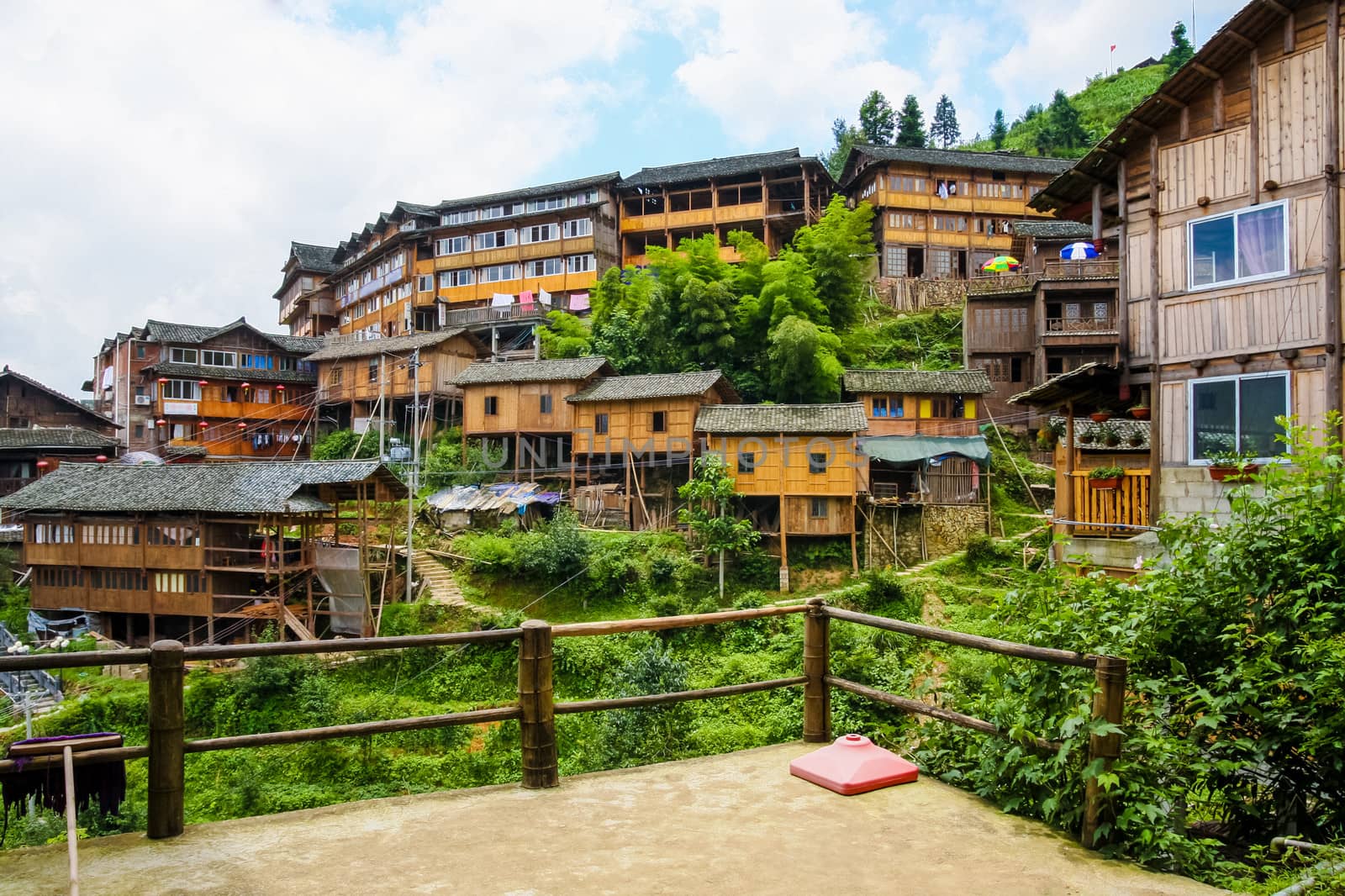 Traditional chinese village wooden houses by juhku