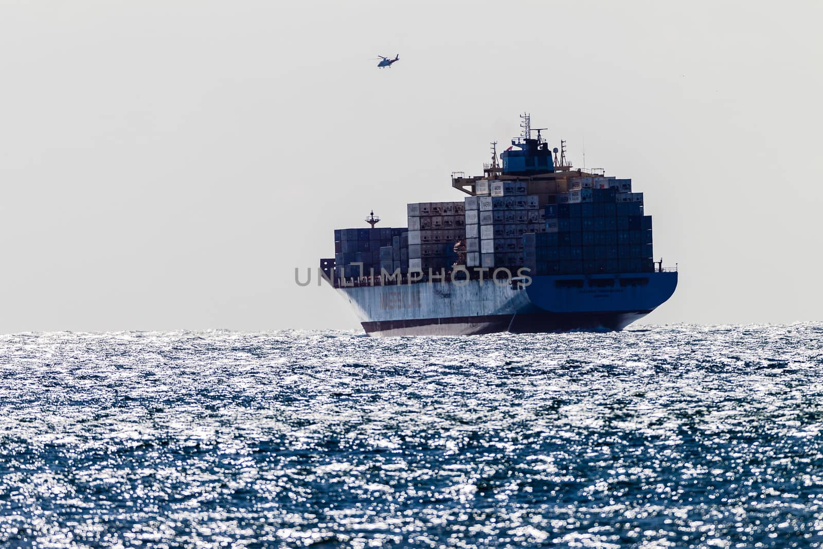 Ship Helicopter Ocean Storm Winds by ChrisVanLennepPhoto