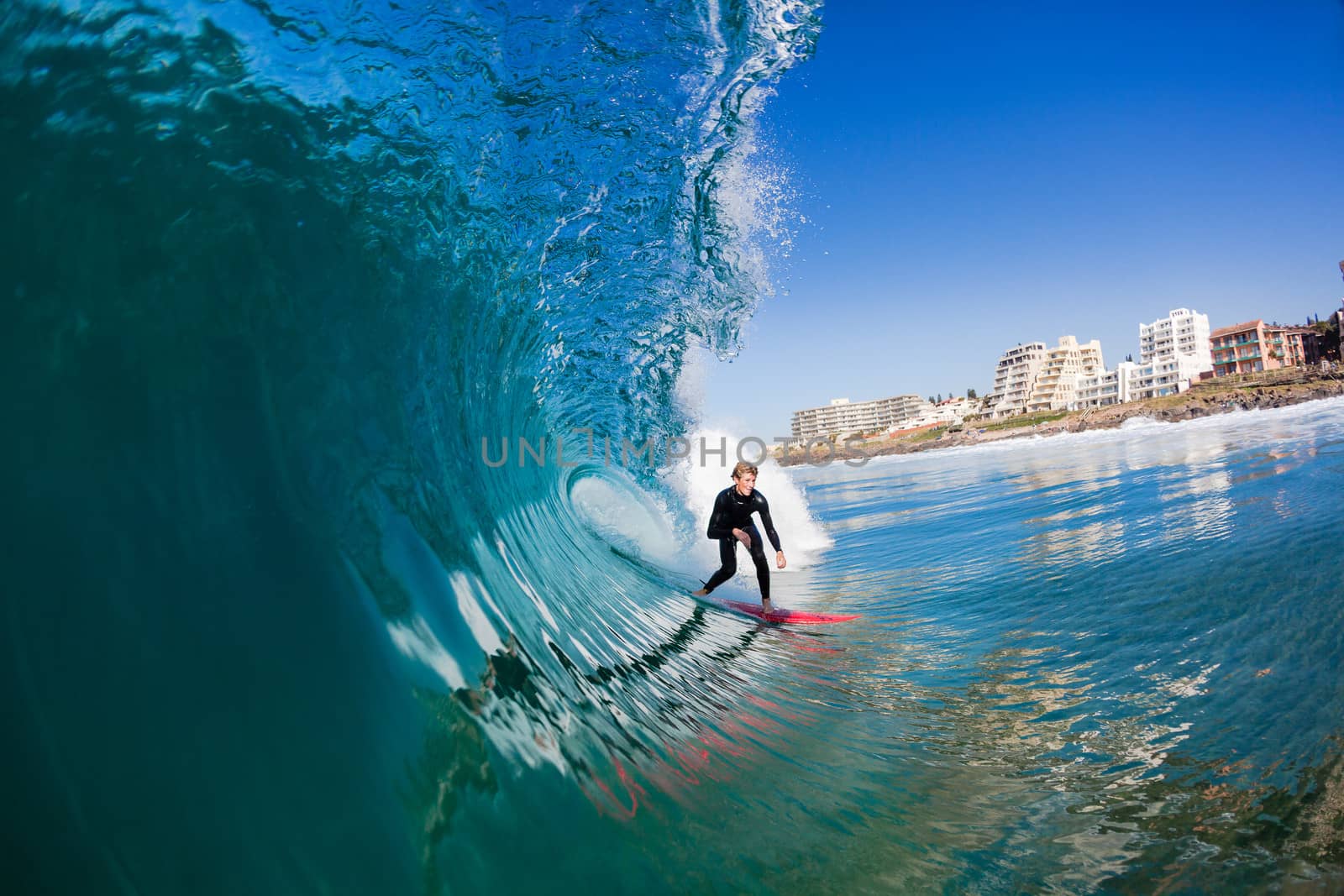 Surfing Surfer Blue Wave by ChrisVanLennepPhoto