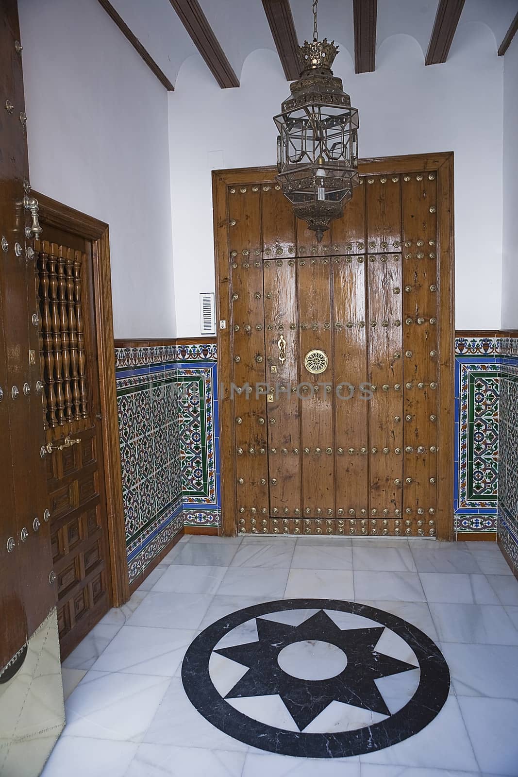 Typical entry of a traditional house in Osuna, Province of Seville, Spain