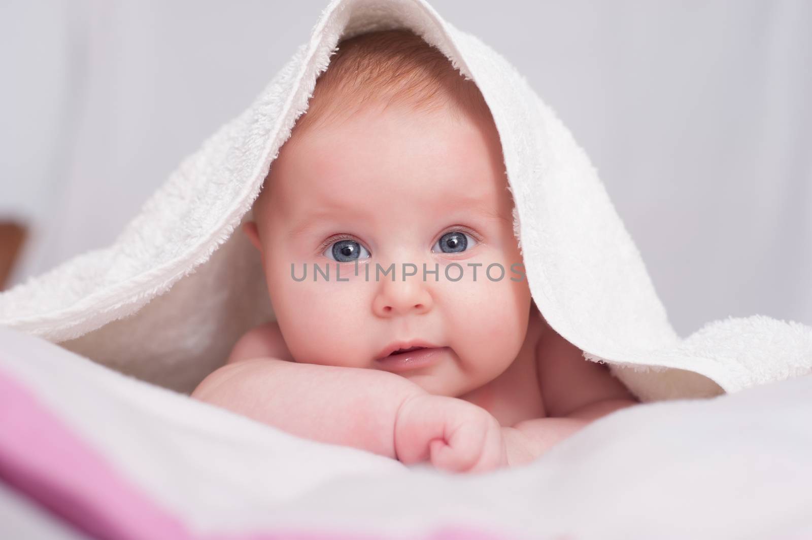 baby with towel by GekaSkr