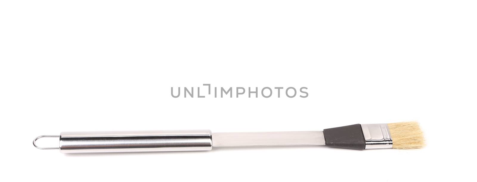 Metallic barbeque brush. Isolated on a white background