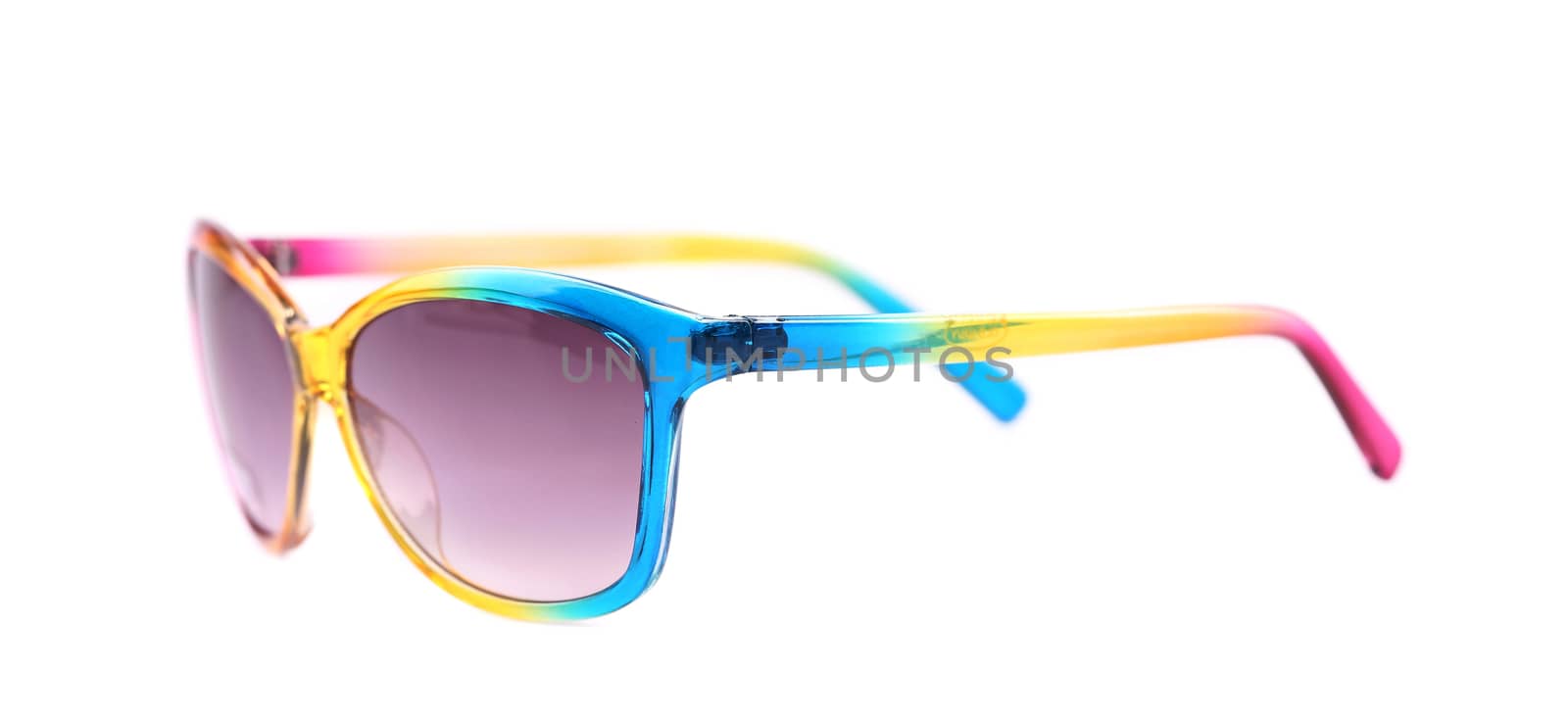 Colorful sun glasses. Isolated on a white background.