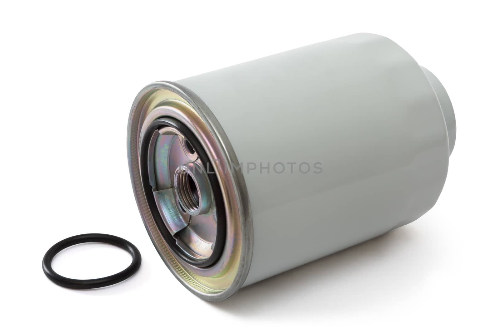 fuel filter for diesel engine isolated on white background