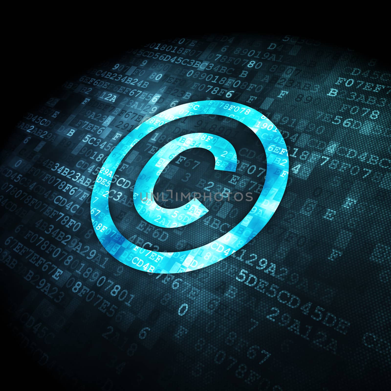 Law concept: Copyright on digital background by maxkabakov