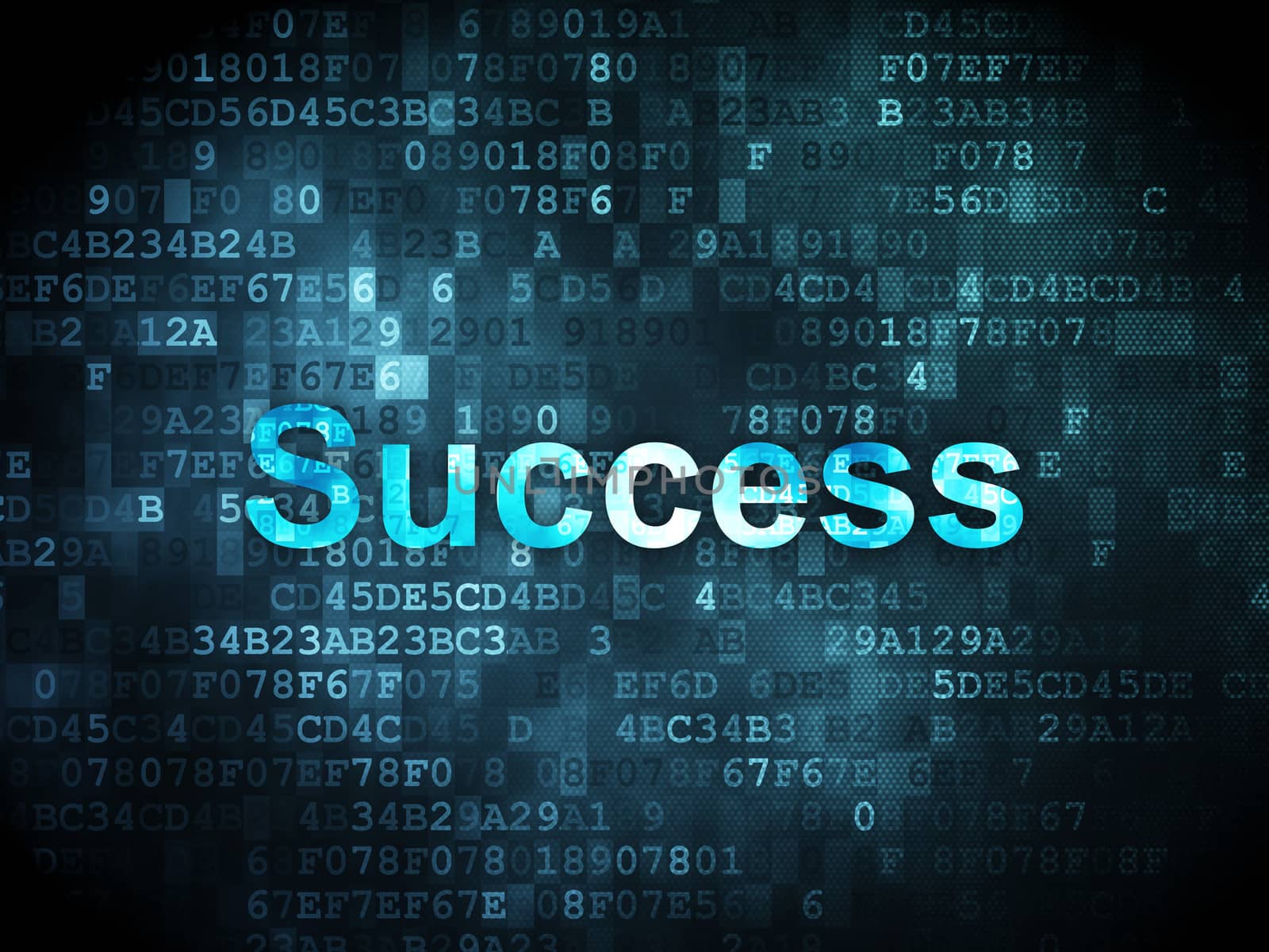 Business concept: Success on digital background by maxkabakov