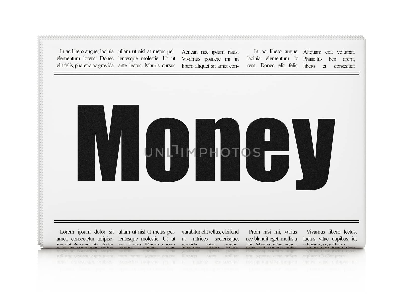 Finance concept: newspaper headline Money by maxkabakov