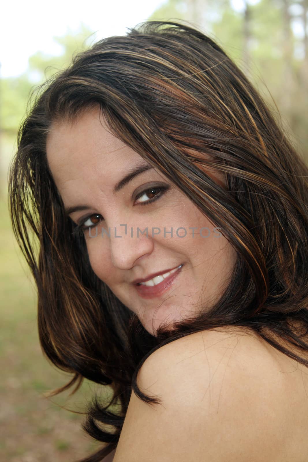 Pretty Brunette, Outdoor Headshot by csproductions