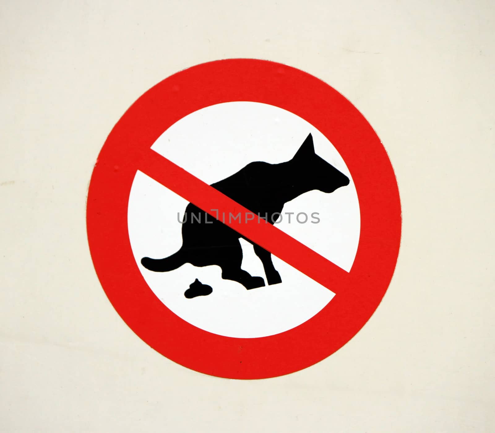 No pooping by dogs sign by Elenaphotos21