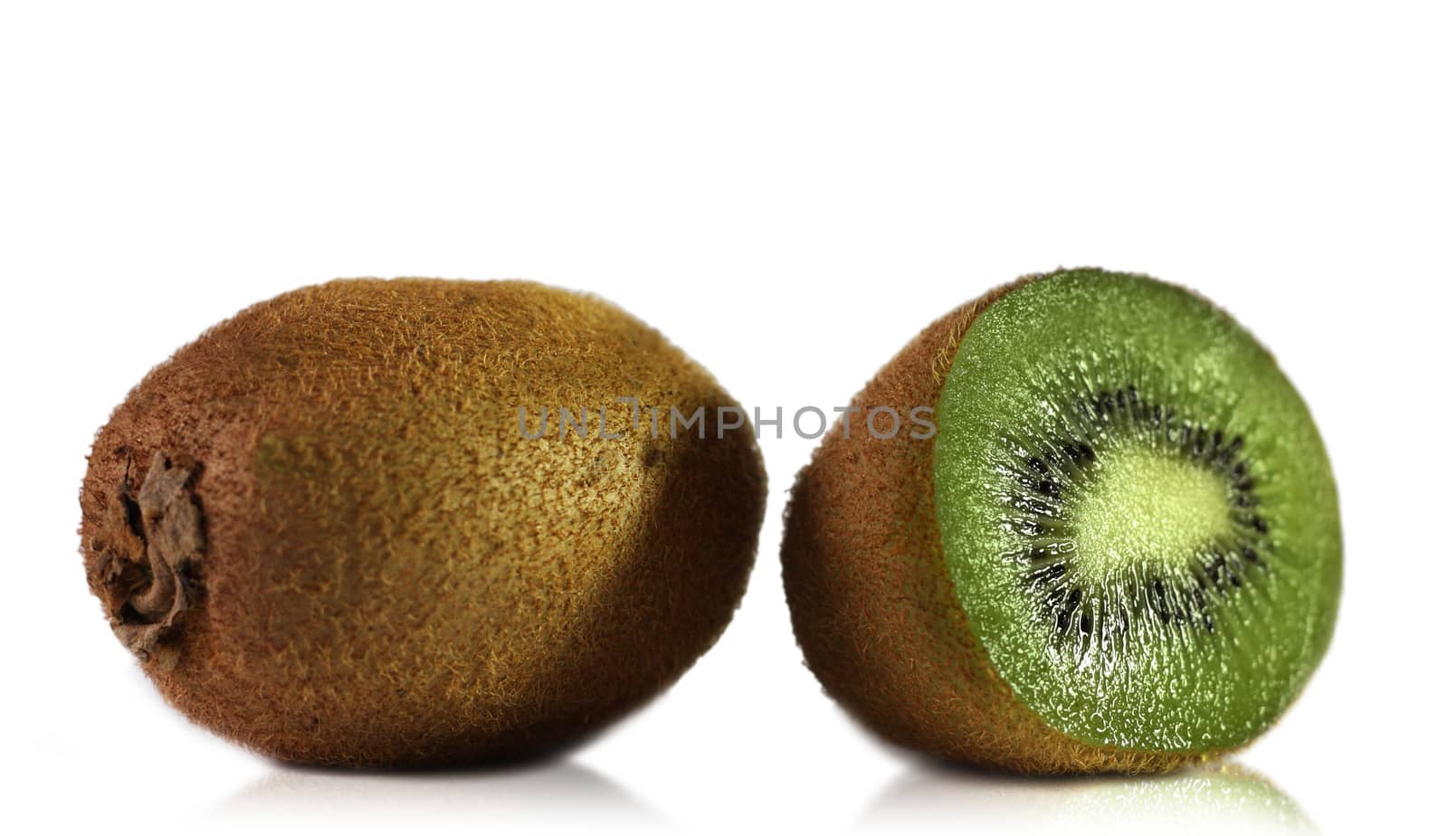 Some kiwi isolated on the white