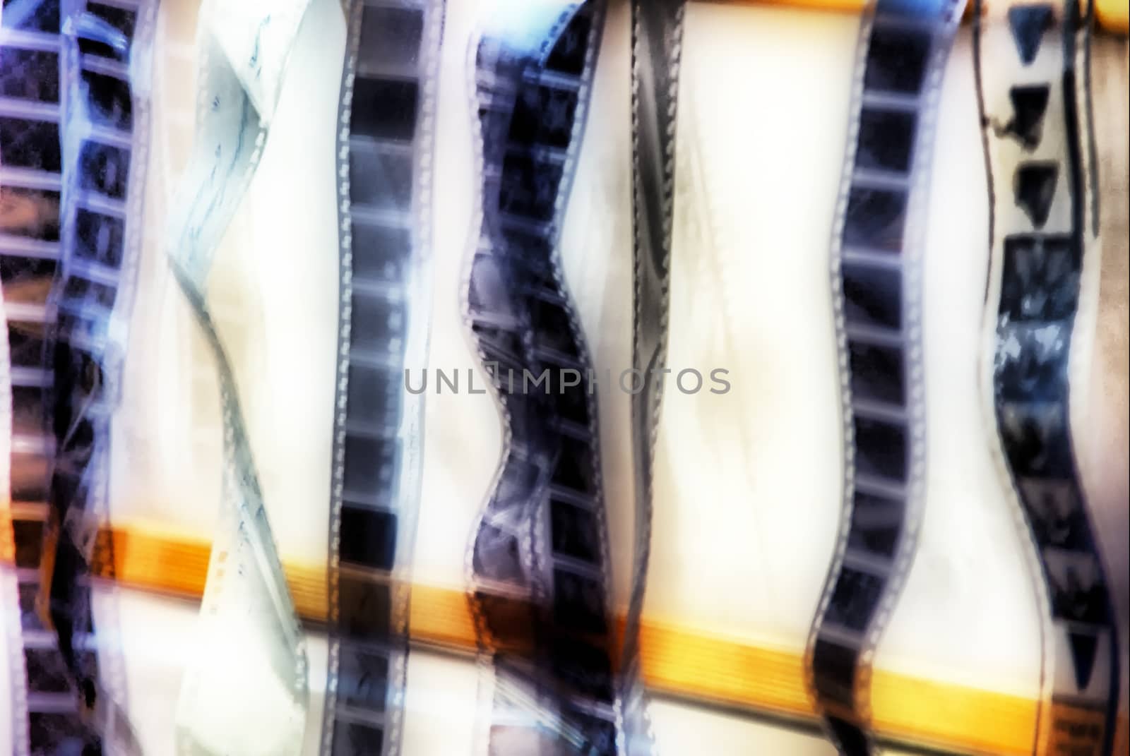 Abstract Details 35mm film strip on gray background