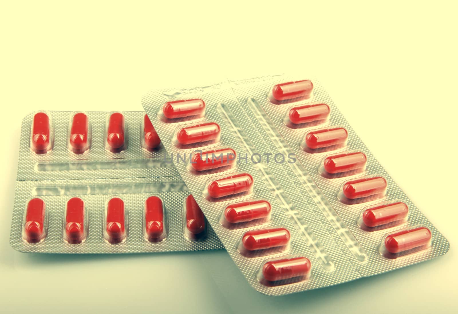 Packs Of Pills Isolated