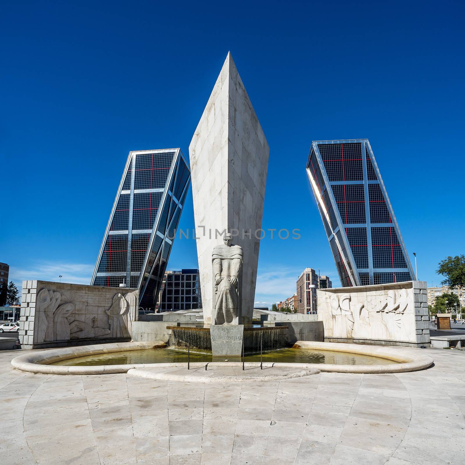 Torres Kio in Madrid (Spain) - Plaza de Castilla 