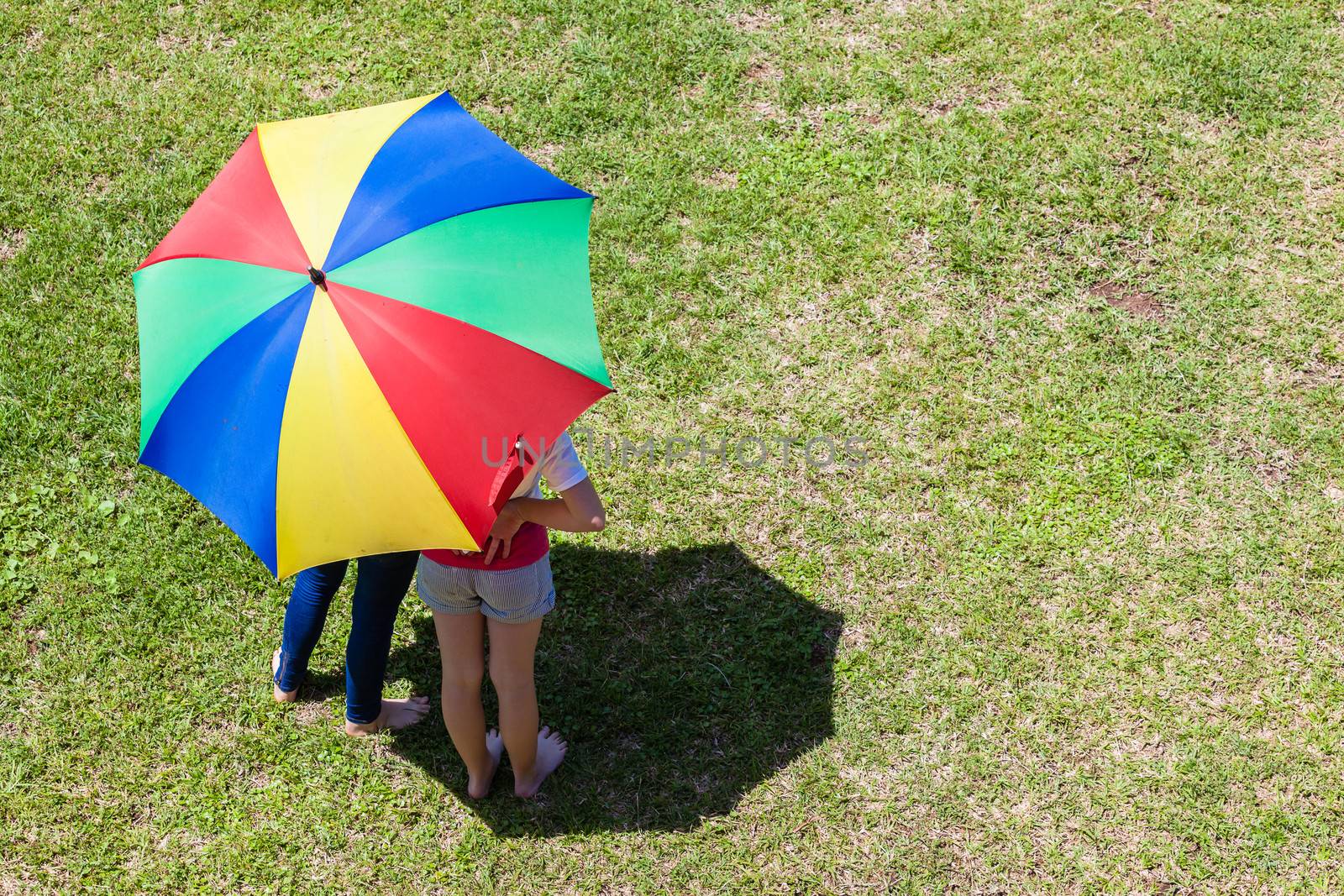 Girl Sun Protection Umbrella Summer by ChrisVanLennepPhoto