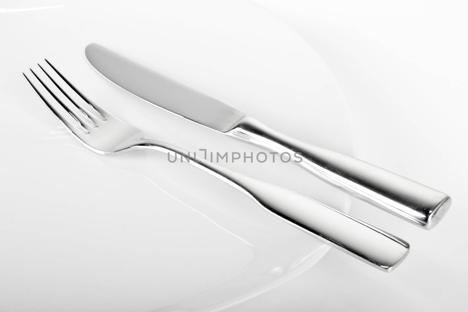 plate with fork and knife 