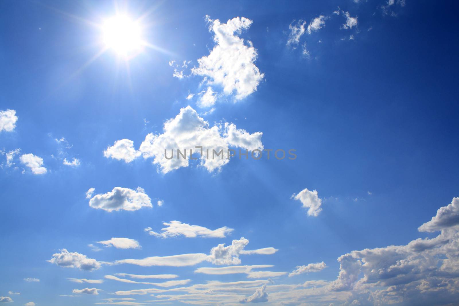 The divine Sky with sun and clouds