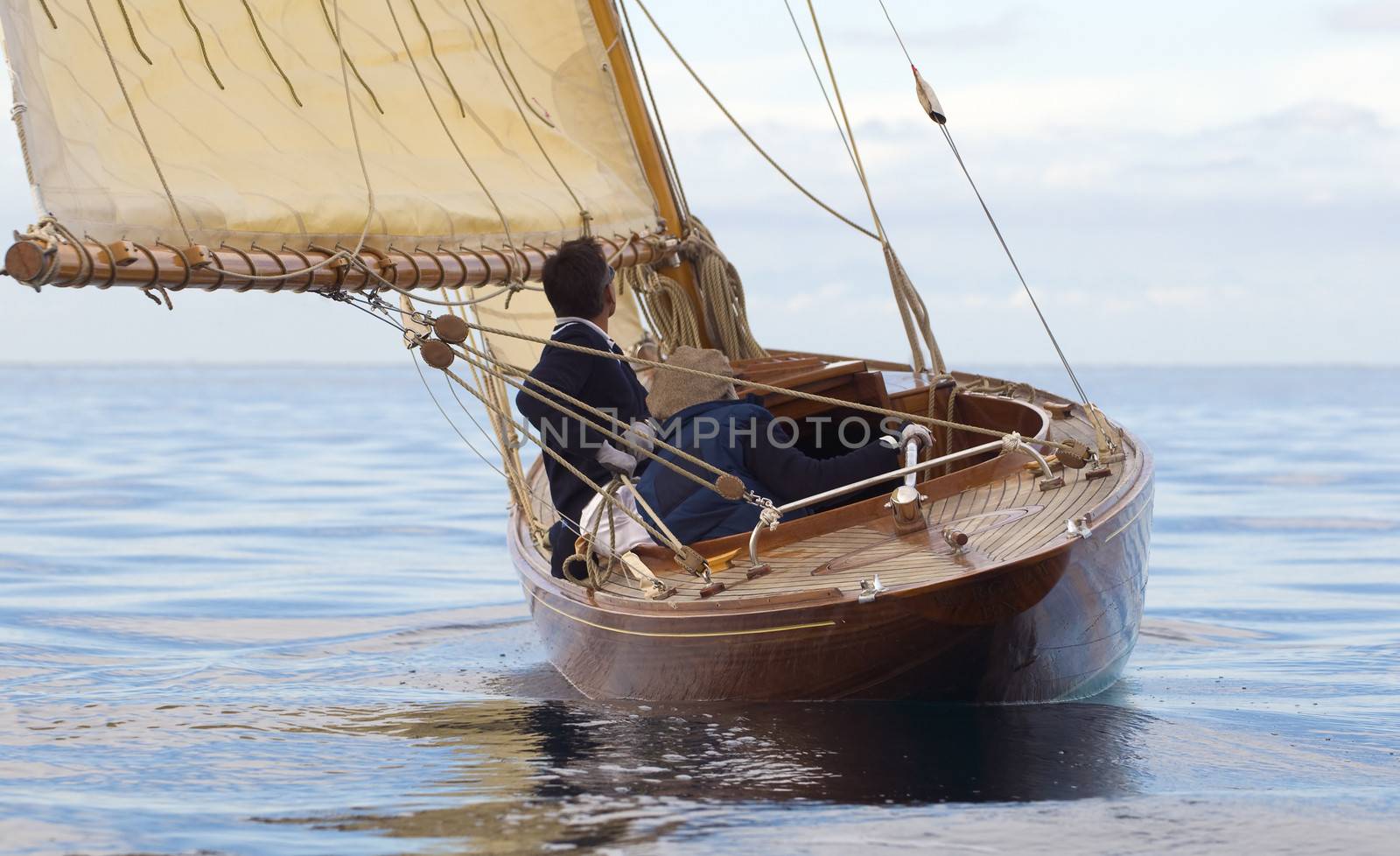 Aged sailboat with 