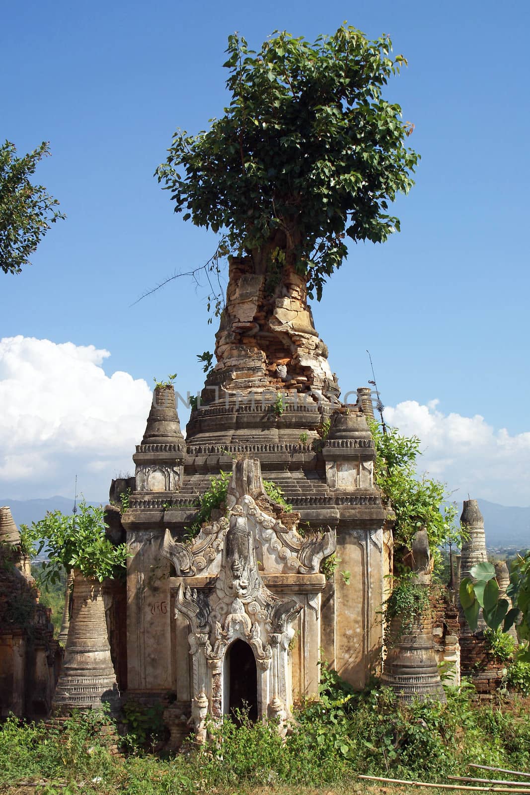 Pagoda Ruins of Indein, Inle Lake, Myanmar